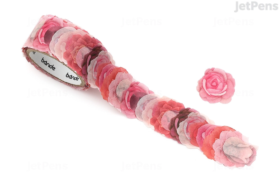Bande Washi Tape Sticker Roll - Pink Rose