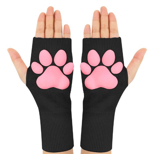 3D Paw Pad Fingerless Cashmere Gloves - LittleForBig Cute & Sexy Products