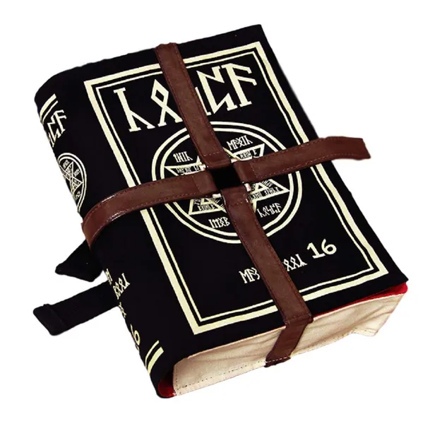 GK-O Anime Cosplay Magic Book Canvas PU Shoulder Bag Cross Body Bags Unisex Backpack - PU leather