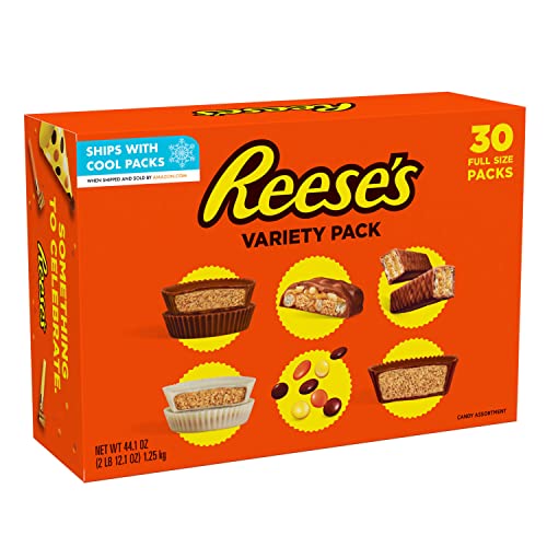 Reese's Assorted Candy 44.1 oz (Pack of 30) | Peanut Butter | Bulk Box