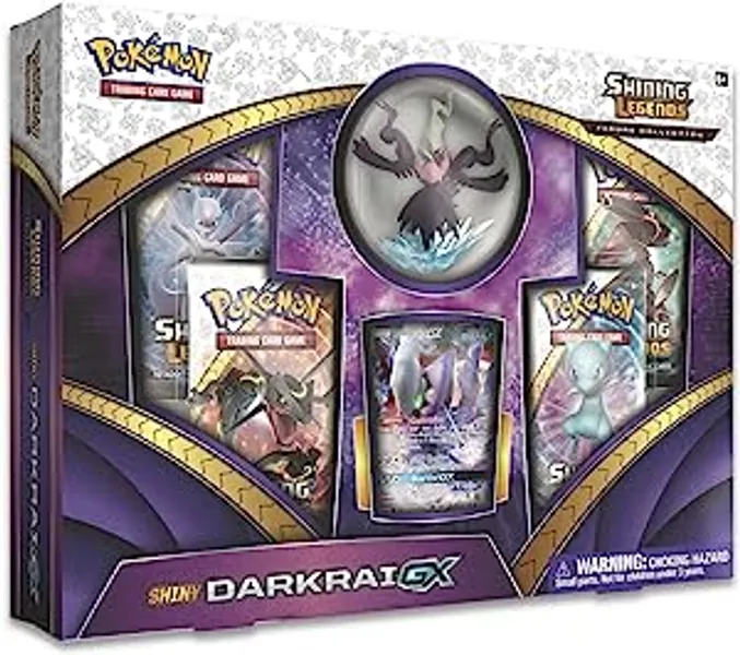 Pokemon 820650803703 Shining Legends Figure Collection—Shiny Darkrai-GX, Multicolor, Features 4 Booster Packs, 1 Ultra Rare Shiny Darkrai-GX Foil Card, 1 Sculpted Figure & More
