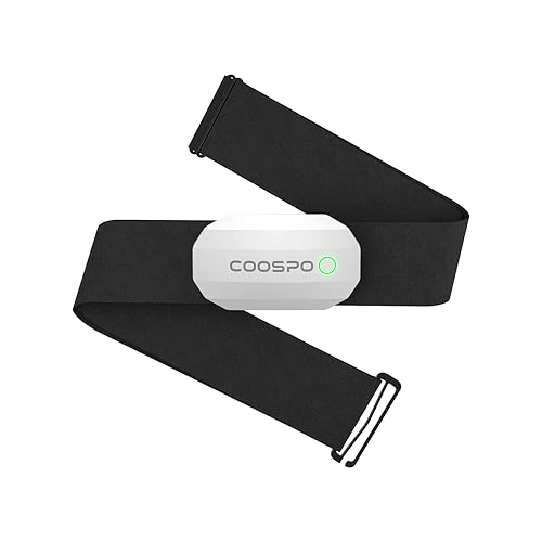 COOSPO Bluetooth Heart Rate Monitor Chest Strap H808S, ANT+ BLE HR Monitor Chest, HRM IP67 Waterproof, Use for Running Cycling Gym and Other Sports - H808S Black + White