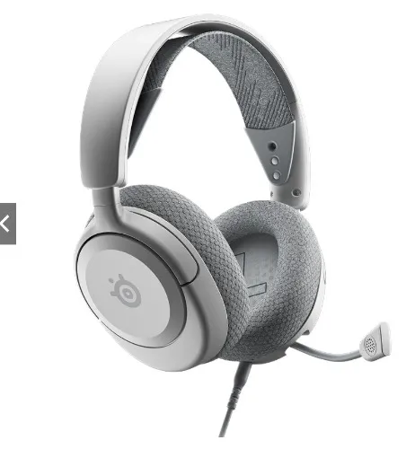 SteelSeries Arctis Nova 1 Wired Gaming Headset Ultra Lightweight 3.5mm Jack ClearCast Gen 2 Mic Headphone White 