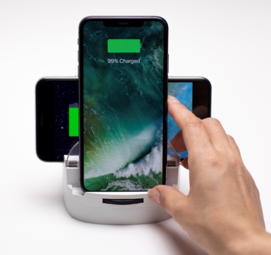 UD-3in1 Phone Charger Dock-Iphone 15, 14, 12,X,Airpod, Samsung, Android-Wireless Charger - White