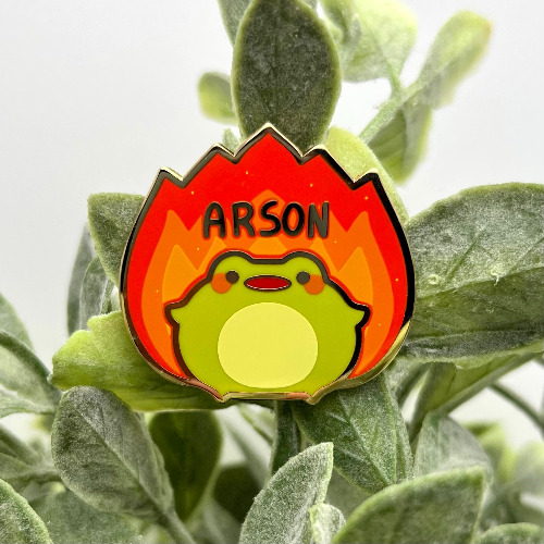 'Arson Frog' Enamel Pin