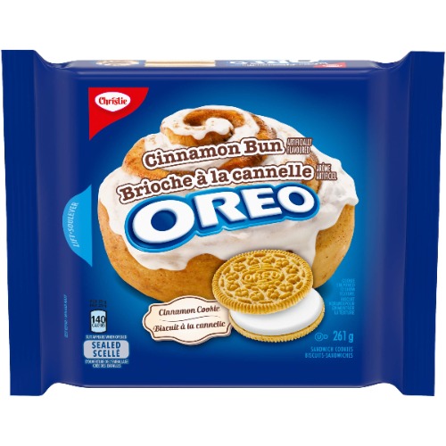 Oreo Cinnamon Bun Sandwich Cookies, 261g Back to School Snacks