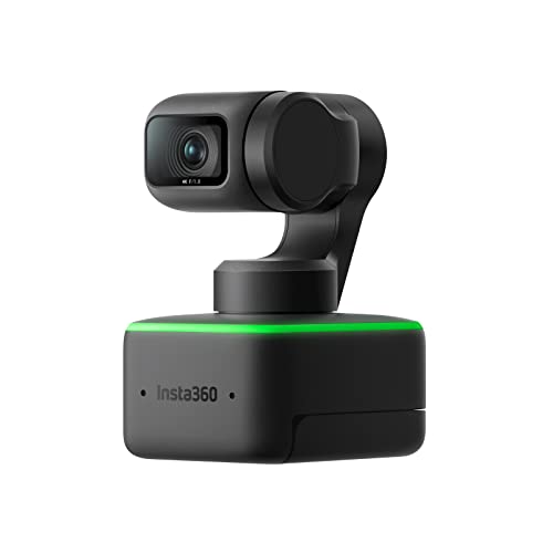 Insta360 Link - PTZ 4K Webcam with 1/2" Sensor, AI Tracking, Gesture Control, HDR, Noise-Canceling Microphones, Specialized Modes, Webcam for Laptop, Video Camera for Video Calls, Live Streaming - Standalone