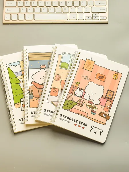 1pc Cartoon Graphic Cover Random Spiral Notebook