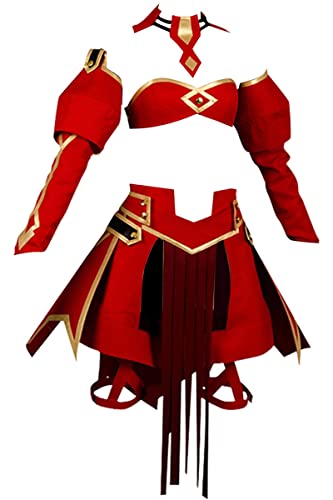 MengXin Fate Grand Order Astolfo Cosplay Dress Fate Apocrypha Saber of Red Mordred Cosplay Costume - Medium - Red
