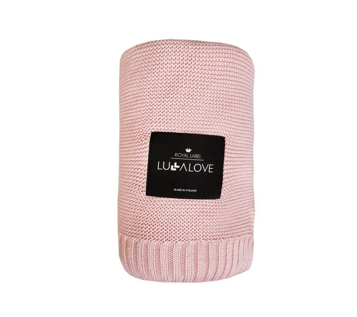 Bamboo baby blanket - Powder pink - Classic knit