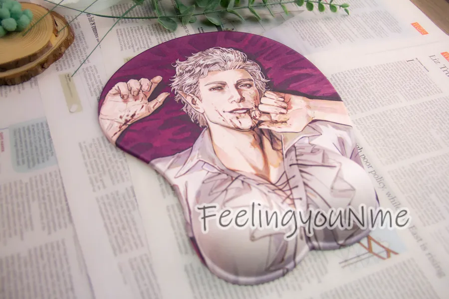 Baldur's Gate 3 ,Astarion Cosplay 3D Mousepad Gift.3D silicone Chest, 3D Wrist Rest ,Cosplay 3D Mousepad Gift.