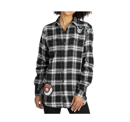 Passionate Punk Power Marvelous Misfits Fitted Long-Sleeve Flannel Shirt - Adult