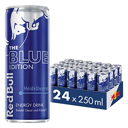 Red Bull Energy Drink, Heidelbeere, Blue Edition, 24 x 250 ml, Dosen Getränke 24er Palette, OHNE PFAND - Heidelbeere - 250 ml (24er Pack)