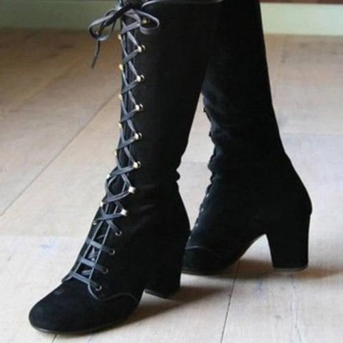 Autumn Knee High Vintage Boots | Black / 6