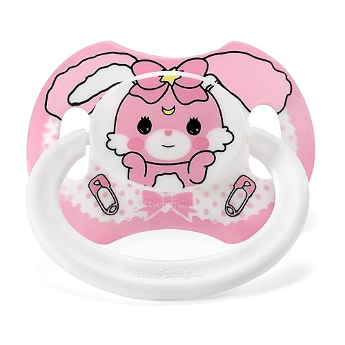 LittleForBig Bigshield Generation-II Adult Sized Printed Pacifier Baby Usagi Pattern - Pink Usagi - One Size