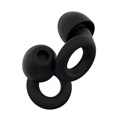Loop Quiet Earplugs - Soft Silicone, Reusable, Noise Reduction - 8 Tips, 26dB NRR 14 - For Sleep, Noise Sensitivity - Black