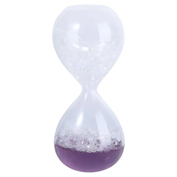 cabilock Hour Glass Glass Hourglass Timer Liquid Hourglass Liquid Motion Timer Hourglass Bubble Singing Hourglass Home Decorations Birthday Gifts ( Purple ) Water Wiggler - Purple