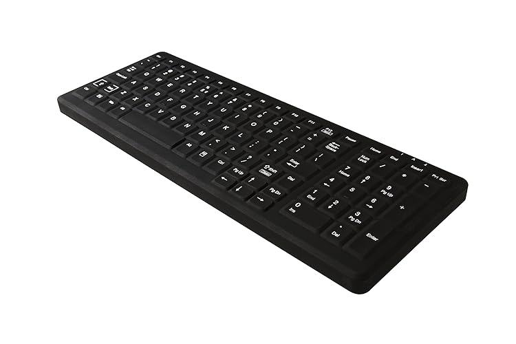 Tg3 Electronics 103-Key Low-Profile Washable USB Keyboard - Black KBA-CK103S-BNUN-US