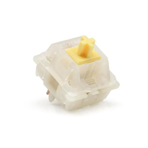 Gateron Milky Yellow Switches ，Mechanical Keyboard MX 5 pin Switches Shaft for All MX Mechanical Keyboard Support 4 pin RGB (70 PCS)
