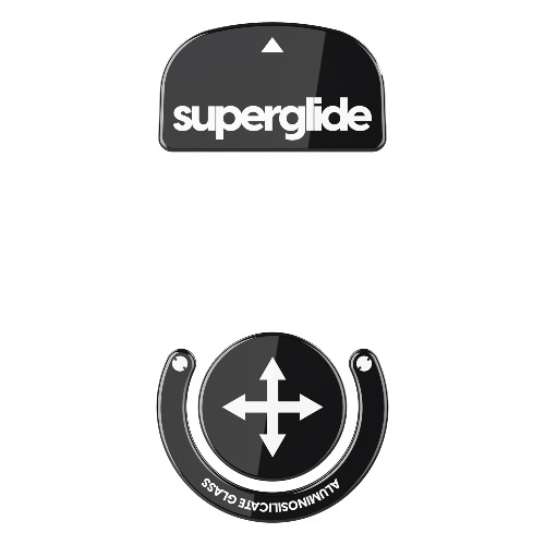 Superglide - Fastest and Smoothest Mouse Feet / Skates Made with Ultra Strong Flawless Glass Super Fast Smooth and Durable Sole for Logitech G Pro X Superlight [Black]