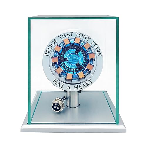 Lonyiabbi Arc Reactor MK1-1:1 Scale, DIY USB, LED Light, Vibration Sensor, No Assembly, Display Case Included Toy - Standard Edition