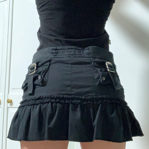 'Reclaimed Sight' High Waist Skirt - Black / L