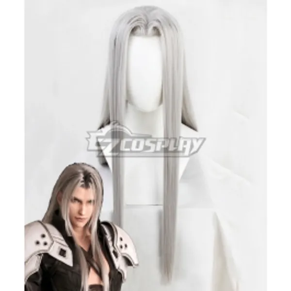 Final Fantasy VII Remake FF7 Sephiroth Silver Cosplay Wig