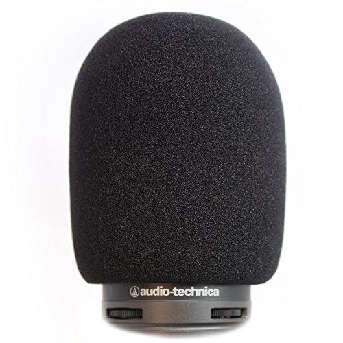 AT2020 Pop Filter by Vocalbeat - Audio Technica AT2035 Condenser Mic Foam Windscreen from Quality Sponge Material - Mic AT2020 USB Pop Windscreen Filters Recording and Background Noises - Black Color - Windscreen