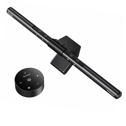 Quntis Computer Monitor Lamp, Screen Monitor Light Bar for Eye Caring, USB Reading LED Task Lamp with Auto-Dimming, Dimmable Lamp Bar, Touch Control, No Glare Space Saving Home Office Desk Lamps - ScreenLinear Pro