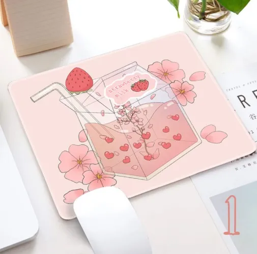 Mini Mouse Pad Pink Cartoon Design Desktop Cute Desk Mat Large iMac Gamer Mousepad Laptop Office Accessories Colorful Girl Gift