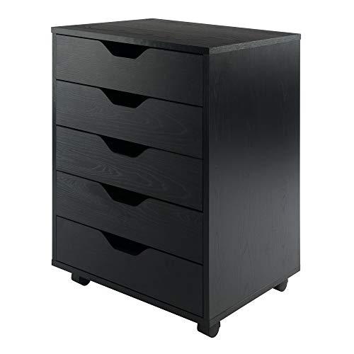 Winsome Halifax Storage/Organization, 5 drawer, Black - Black - 5 drawer