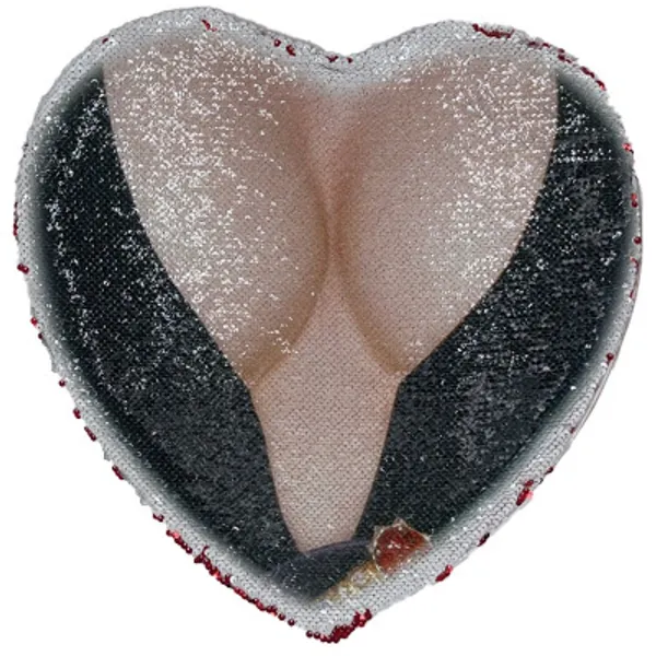 Elvira Chest Heart Shaped Sequin Pillowcase