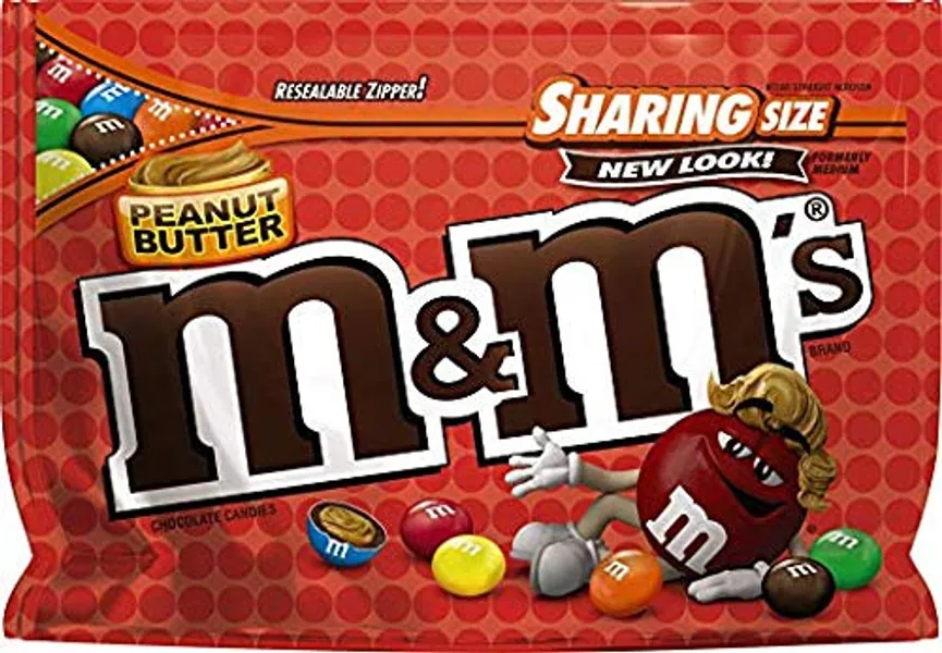 M&M's Peanut Butter Chocolate Candies, 9.60oz 272.2g