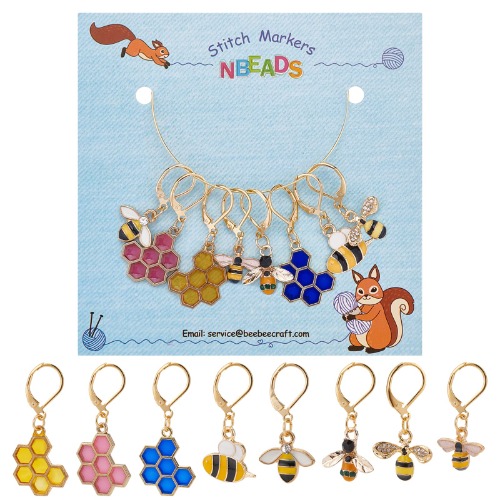 Bee wool-work Stitch Markers