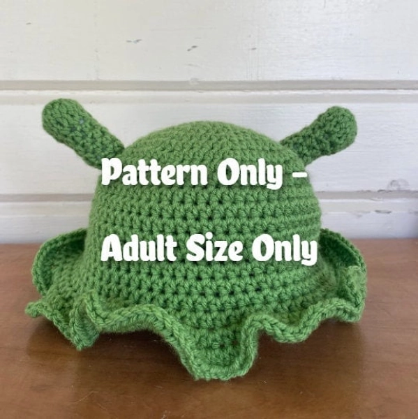PATTERN Crochet Shrek Bucket Hat