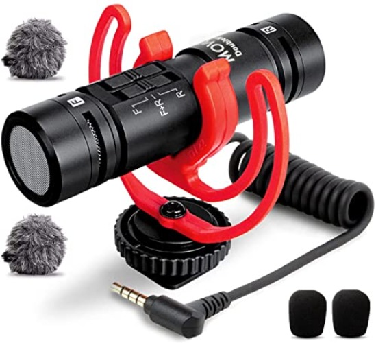 Double-Sided External Mic for Vlogging Camera