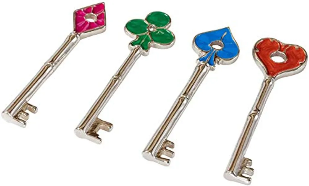 Resident Evil 2 Remake Keys Collection Set of 4 Pcs Zinc Alloy Keychain RPD Necklace Pendant Cosplay Costume Accessories