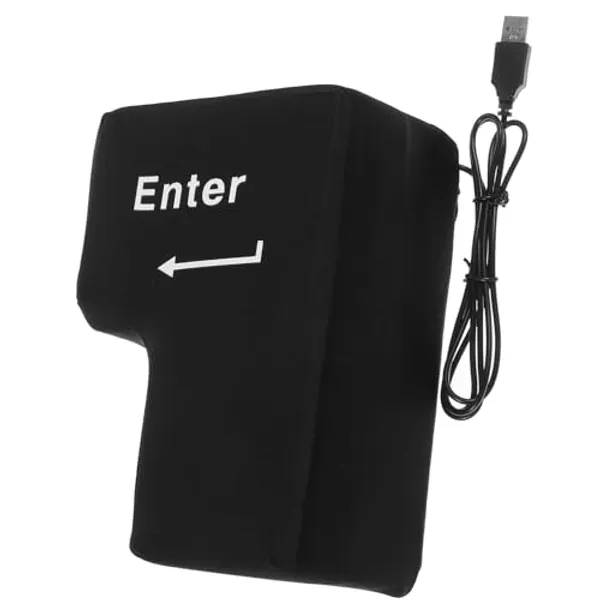 Enter Pillow: Unbreakable Plush USB Pillow for Computer Programmer Office Desktop Black