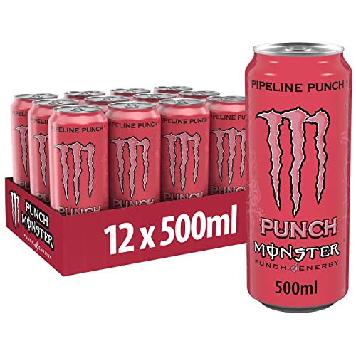 Monster Energy Drink 12x500ml (Pipeline Punch Energy) - Pipeline Punch Energy - 500 ml (Pack of 12)
