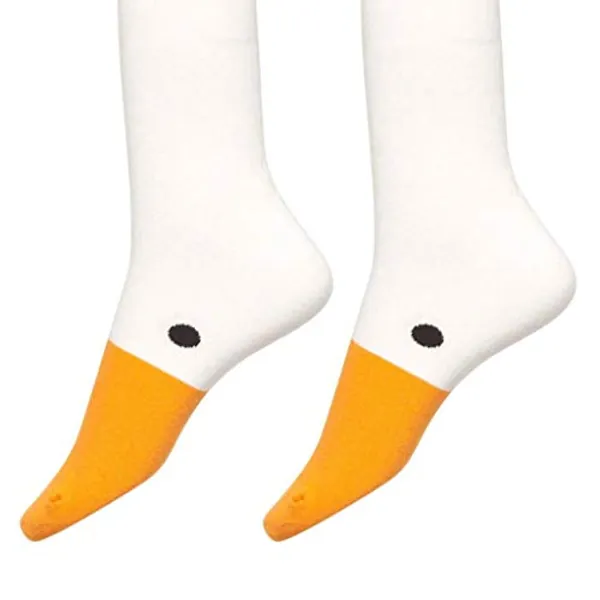 KODAA Womens Socks Funny Goose Game Crew Socks Untitled Animal Novely Puppets Cotton Hosiery