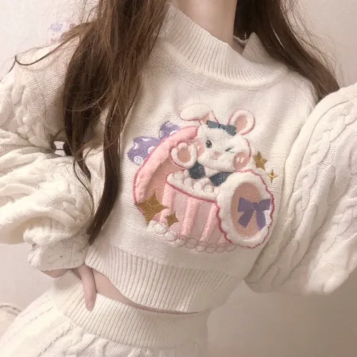 Bunny Knitted Sweater ♡ ° . °