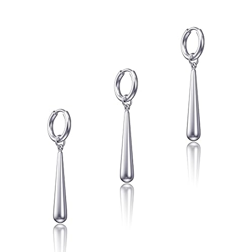 Roronoa Zoro Earrings for Men Women, One Piece Anime Merch, Gold Plated Stainless Steel Piercing Zoro Cosplay Earring - 30mm silver