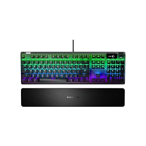 SteelSeries Apex Pro HyperMagnetic Gaming Keyboard — Adjustable Actuation — OLED Screen — RGB – USB Passthrough​ - Apex Pro - Wired