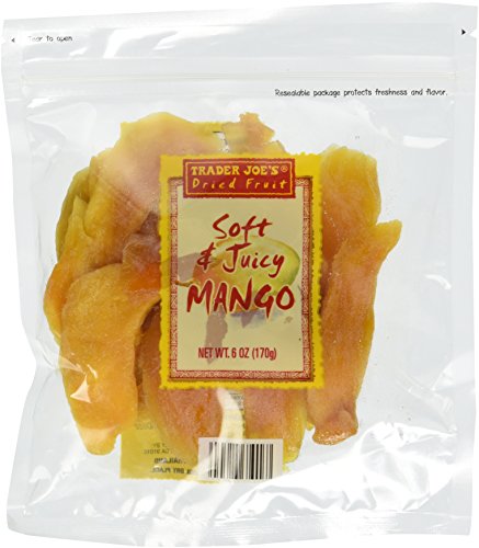 Trader Joes Dried Fruit Soft & Juicy Mango, 6 Ounce (Pack of 4) - 8 Ounce (Pack of 1)