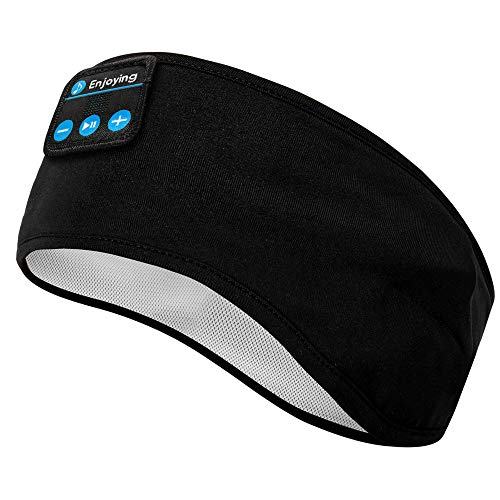 Perytong Sleep Headphones Wireless, Bluetooth Sports Headband Headphones with Ultra-Thin HD Stereo Speakers, unisex, Perfect for Sleeping,Workout,Jogging,Yoga,Insomnia, Air Travel, Meditation - Black