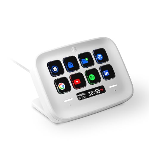 Elgato Stream Deck Neo – 8 Customizable Keys, 2 Touch Points, Speed Through Tasks & Workflows - Control Word, Excel, PowerPoint, Teams, Zoom, Spotify and more, Drag-’n-Drop Setup - Works with Mac & PC - Stream Deck Neo