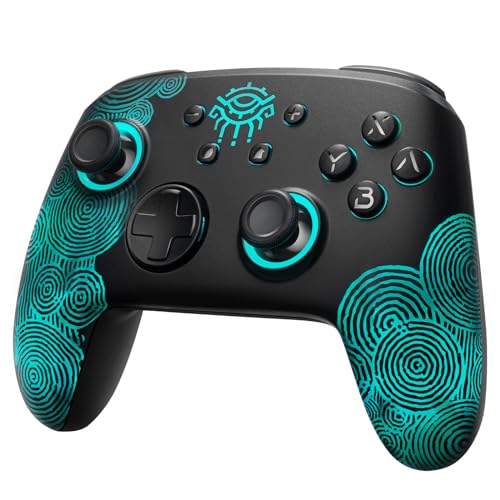 FUNLAB Firefly™ [Luminous Pattern] Switch Pro Controller Wireless Compatible with Nintendo Switch/OLED/Lite, Bluetooth Remote Gamepad with 7 LED Colors/NFC/Paddle/Turbo/Motion Control