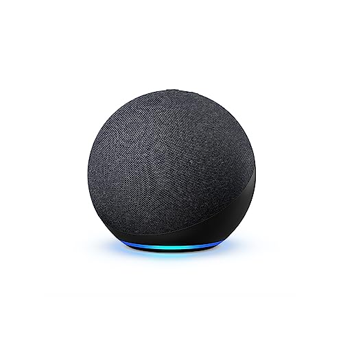 Echo (4th Gen) | With premium sound, smart home hub, and Alexa | Charcoal - Charcoal - Echo