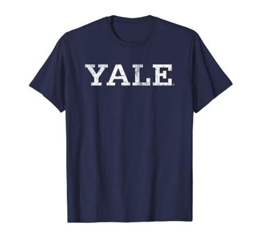 Yale Bulldogs Vintage Facts Navy Officially Licensed T-Shirt - Men - Navy Blue - XX-Large