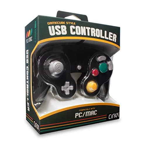 CirKa Premium GameCube USB Controller for PC/ Mac (Black)